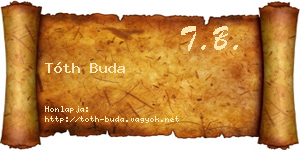 Tóth Buda névjegykártya
